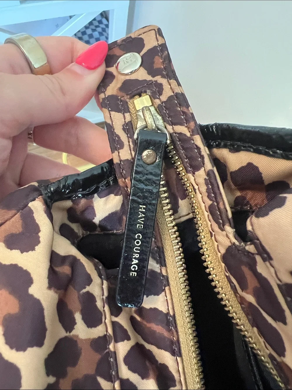 kate spade Leopard-Print Shoulder Bag in Brown and Black